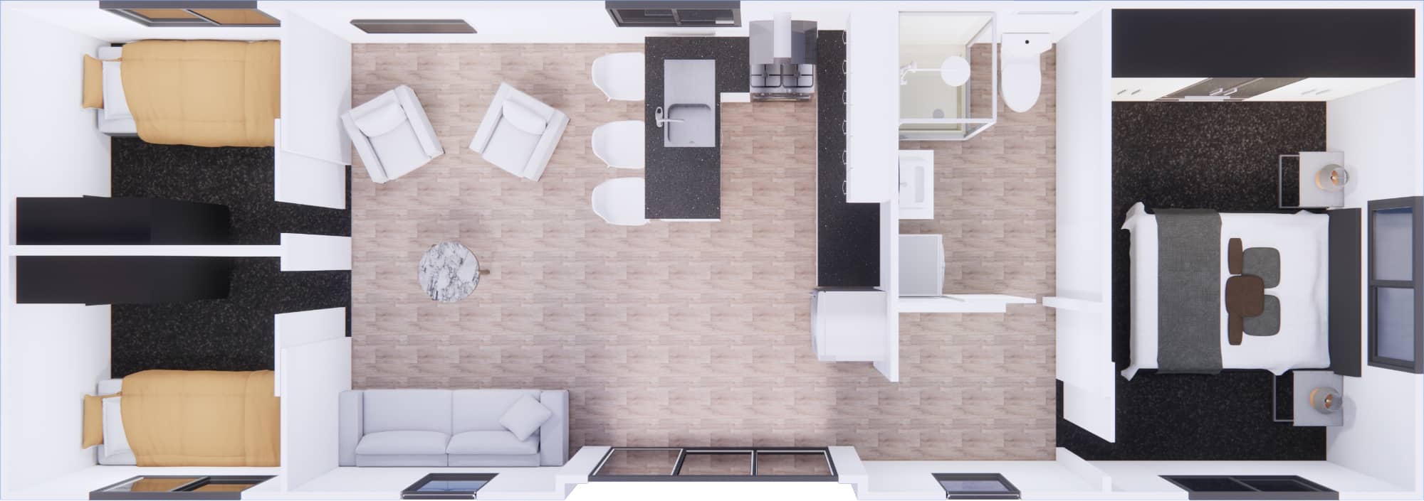extra large tiny house 3 bed